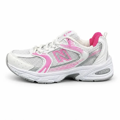 کتانی زنانه مدل نیوبالانس 530 سفید صورتی (کیفیت درحد مستر) New Balance