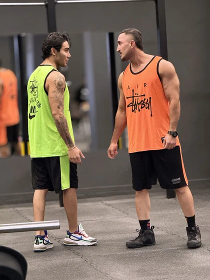 ست بسکتبالی نایک استاسی (Nike Air x Stussy) پارچه فلامنت آجری (8 رنگ)