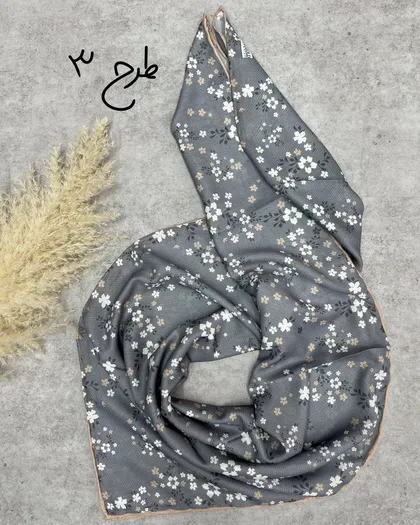 روسری کرپ گل‌گلی 3702