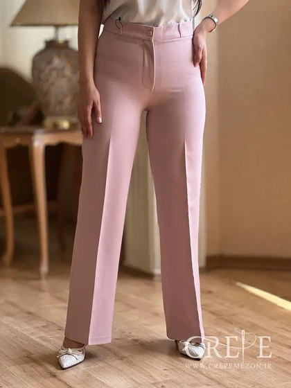 شلوار از بالا راسته کرپ قد 102