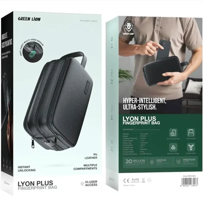 کیف دستی گرین لاین Green Lion مدل GNLYSPCHBK با قفل اثر انگشتی