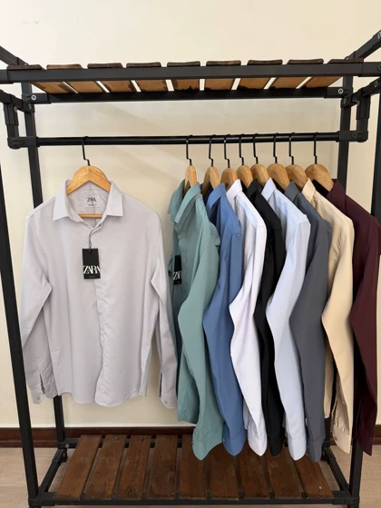 پیراهن آستین بلند قابپک مخفی2643