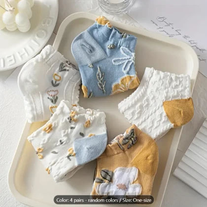 جوراب گل‌گلی سه بعدی