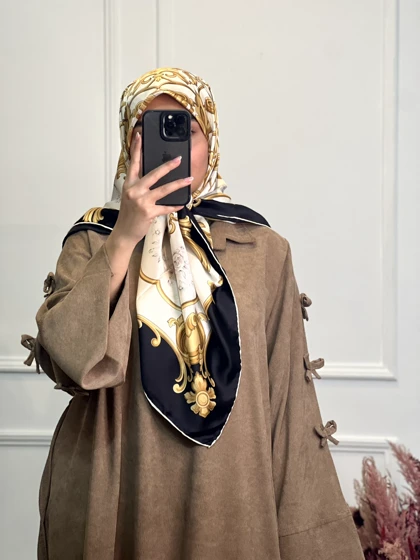 روسری ساتن ابریشم وارداتی ترک قواره 110