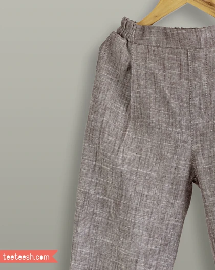 شلوار لینن نخ قهوه ای