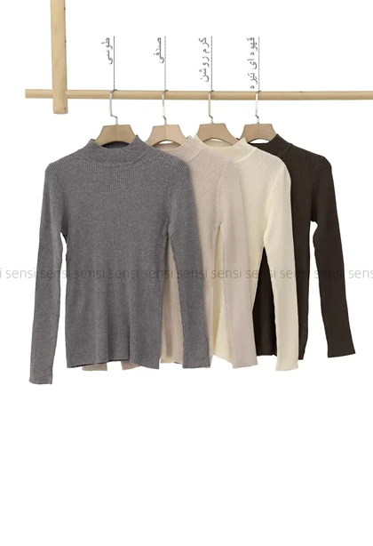 بلوز بافت یقه 5سانت وارداتی کد1004592