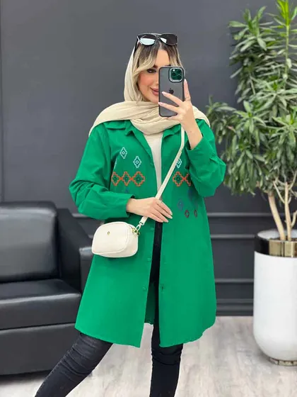 مانتو لینن طرح لوزی