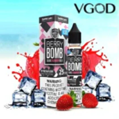 سالت بمب توت فرنگی یخ ویگاد VGOD Strawberry ice bomb Salt 25mg