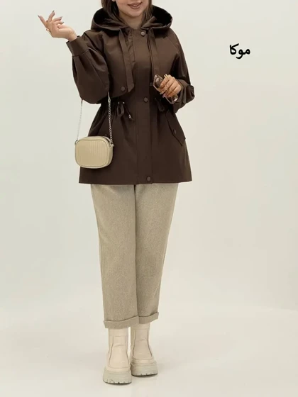 3544-بارانی آستردار آناهیتا (ایراددار)