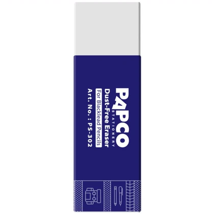 پاک کن سایز بزرگ سفید پاپکو PAPCO PS-302 طول 6 سانتی متر