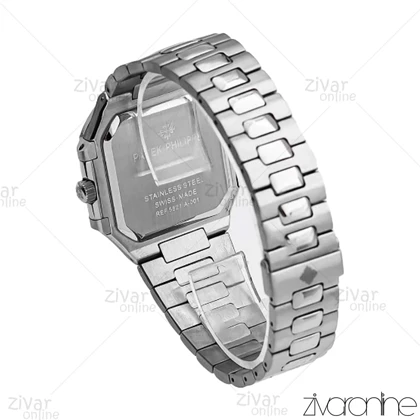 ساعت پتک فیلیپ کوبیتوس مردانه نقره ای صفحه سرمه ای 106933