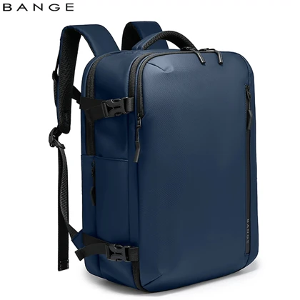 کوله پشتی لپ تاپ 15.6 اینچ مسافرتی ضد آب بنج BANGE BG-7876-1 طرح چمدان با دریچه وکیوم