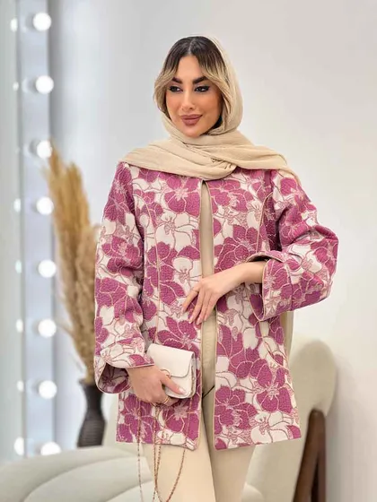 مانتو لمه دار طرح گل