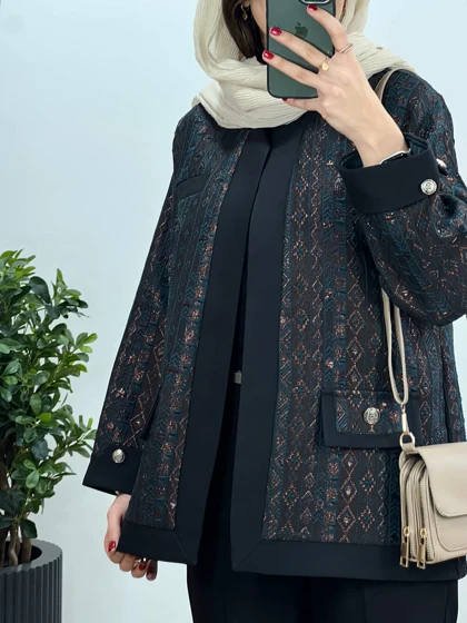 مانتو کتی مجلسی ژاکارد طلوع