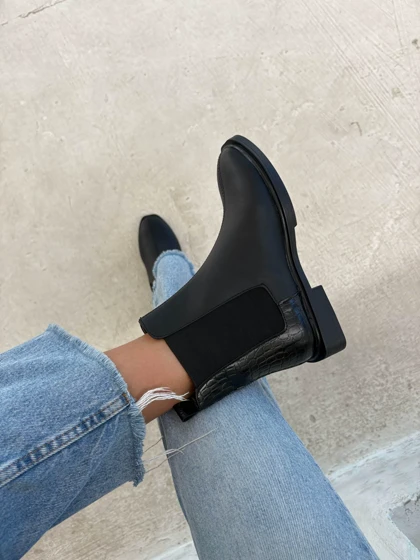 نیم بوت زنانه مدل سنگی