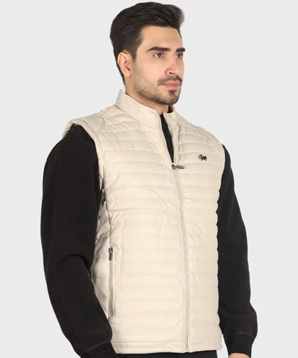 پافر مردانه چرمی و بدون کلاه 2549