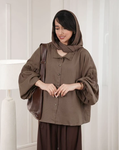 شومیز لینن قواره دار کد 29638