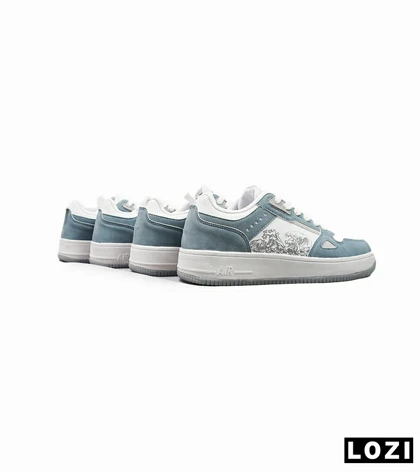 کفش کتانی مردانه سفید آبی NIKE AirForce Draw