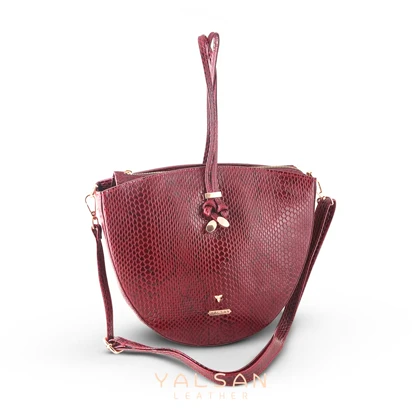 ست کیف و کفش زنانه چرم یلسان مدل گلوریا کد 910- ZHAKLIN-MRV