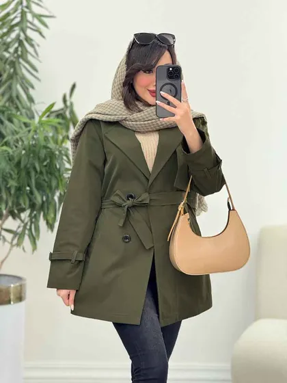 بارانی چهاردکمه مینا