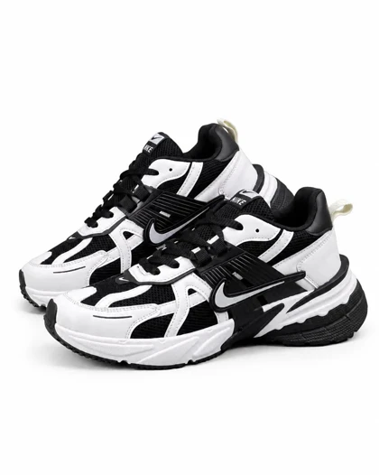 کفش کتانی مردانه بزرگ پا نایکی v2k رنگ مشکی سفید پاندا Nike V2k