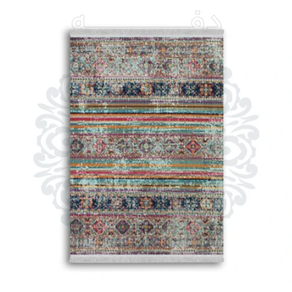 *جدید* فرشینه از جنس پارچه شانل مخمل ترک طرح فانتزی برند دفه کد 1615