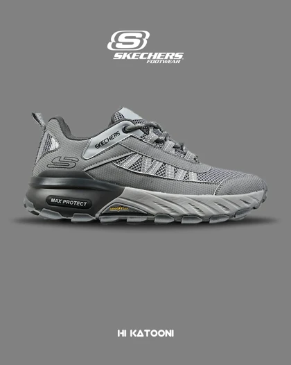 کفش کتانی طبی ورزشی طوسی SKECHERS max protect مدل 8558