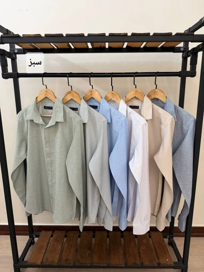 پیراهن راه راه نخ پنبه 2633