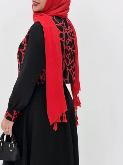 3898-ست سه تیکه مخمل انار