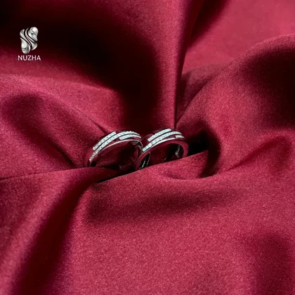 حلقه ست نقره زنانه ومردانه کدhs1035