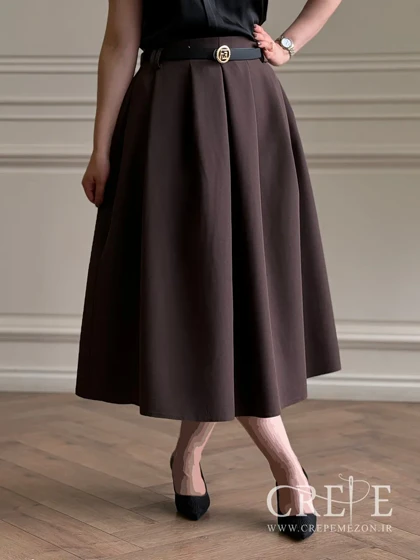 دامن پیله دار کمربنددار قد 84