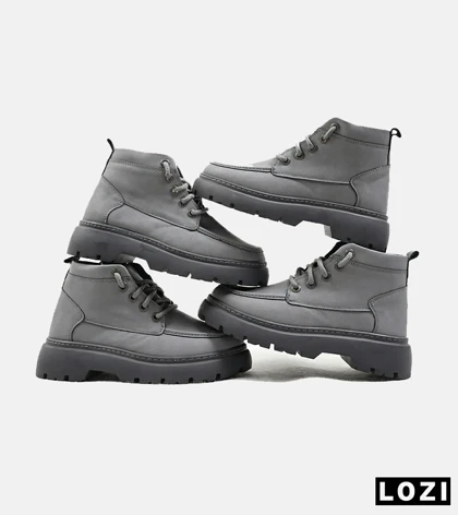 نیم بوت چرمی مردانه طوسی Timberland