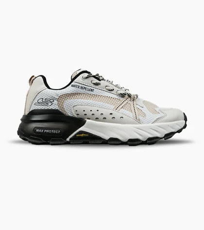 کفش کتانی طبی ورزشی کرم مشکی SKECHERS max protect مدل 8559