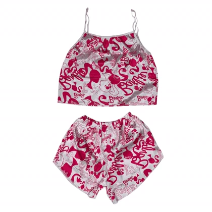 ست تاپ و شلوارک طرح باربی 199