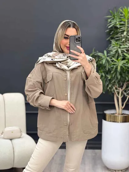 مانتو لینن چهار جیب