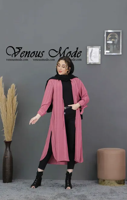 مانتو کراش آستین بنددار