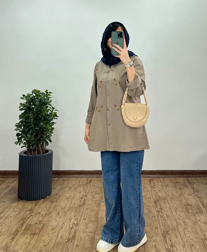 مانتو گلدوزی رزا
