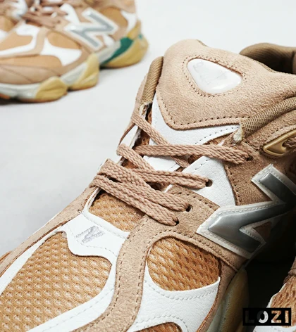 کفش کتانی مردانه کرم قهوه ای سبز NEW BALANCE 9060