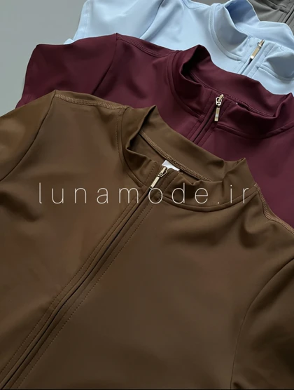 اورال زنانه آستین کوتاه نیم زیپ