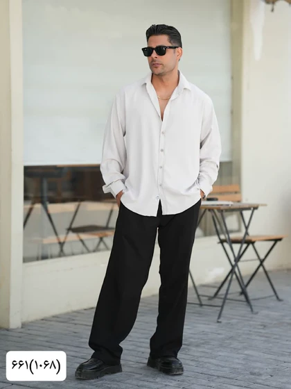 پیراهن مردانه تنسل کجراه mc1068