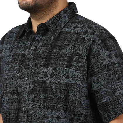 پیراهن آستین کوتاه کنفی مردانه مدل 6111117