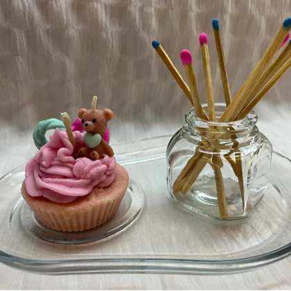 شمع کاپ کیک پفی