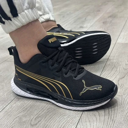 کتانی اسپرت مردانه مدل پوما PUMA رنگ مشکی طلایی