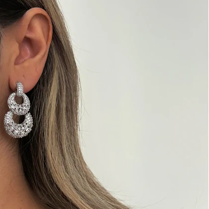 گوشواره زنانه طرح جواهر کد 898