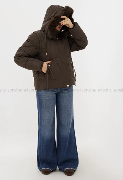 کاپشن وارداتی پافر شو پشم شیشه کد1004855