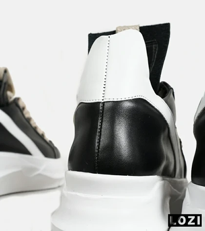 کفش کتانی مردانه مشکی سفید Rick Owens