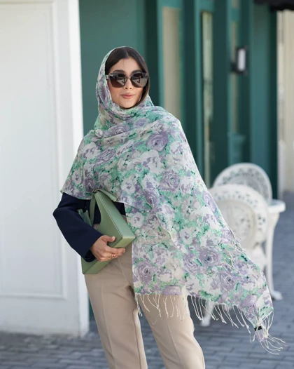 شال لینن طرحدار HQuality 20631