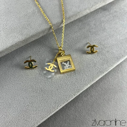 نیم ست طرح شنل طلایی 10173