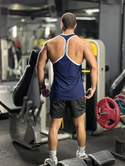 رکابی قهرمانی طرح Nike بدنسازی سرمه ای