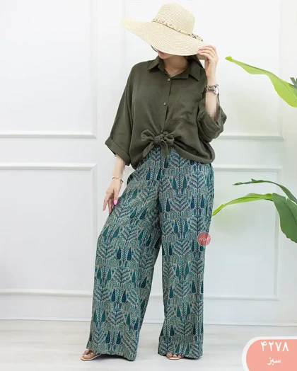 شلوار بگ طرح دار 4278